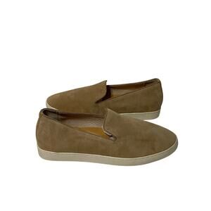 BIRDIES The Swift Tan Classic Shell Slip Ons Leather Suede Sz 8.5 Women's Loafer